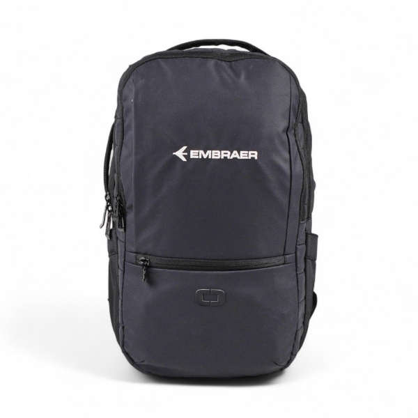 Embraer Controller Pack by OGIO – Black corporate backpack with Embraer logo