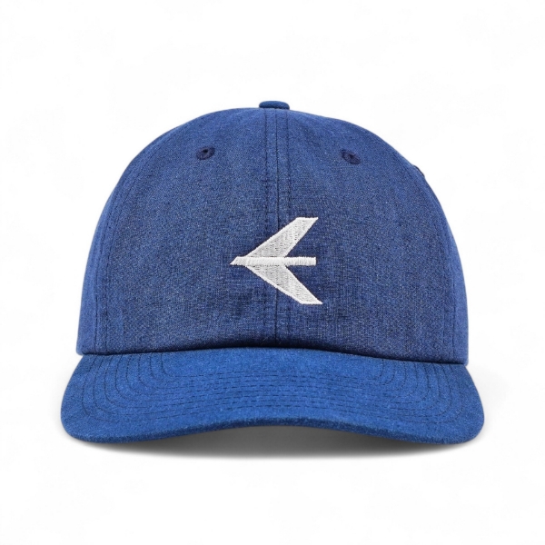 Front view of the Embraer Premium Linen Dad Cap, featuring embroidered Embraer logo on the crown.