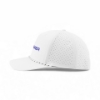 Right side profile of the Embraer Premium Linen Dad Cap and metal buckle.