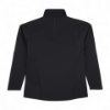 Rear of black soft shell jacket showing smooth panel construction