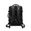 Rear view of the Embraer Luke Case backpack with padded shoulder straps, breathable back panel, adjustable sternum strap, and top handle.