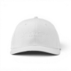 Front view of White Praetor 500 performance hat with front logo