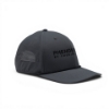 Dark gray Phenom 100 EX Performance Cap with embroidered front logo and perforated side panels