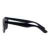 Side view of black Malibu Sunglasses with dark lenses and curved temple arms.